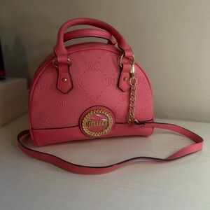 Juicy couture pink and gold satchel